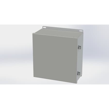 Saginaw Control & Engineering Screw Clamps Electrical Enclosures, 12.13 in H, 6 in D, 12 in W, NEMA 3R, 4, 12, 13, Carbon Steel SCE-1212CHNF